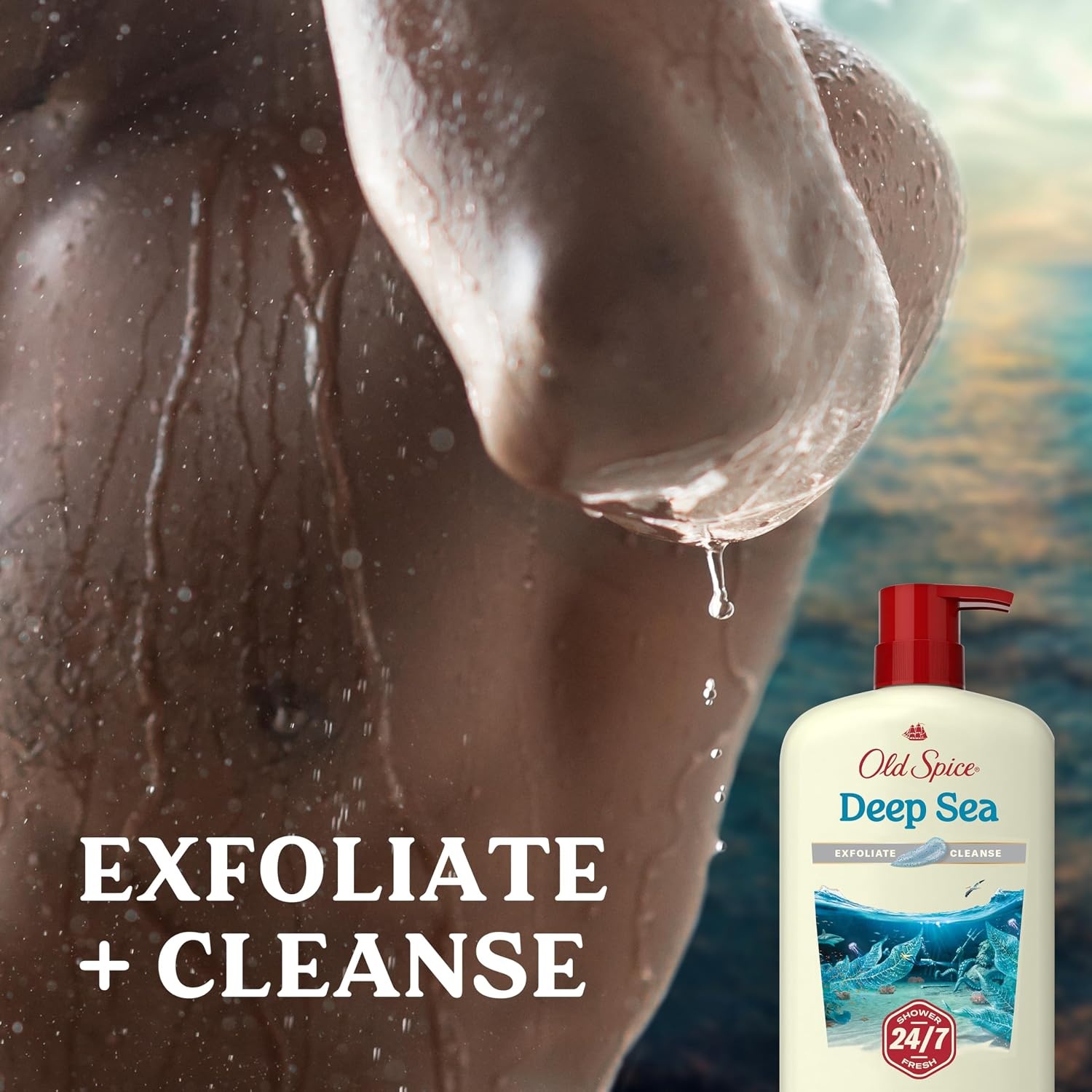 image:imageOld Spice Cleansing Body Wash for Men 247 Shower Fresh with Lasting Scent Cleanse amp Refresh Gentle on Skin Vitamin B3 Timber with Sandalwood Cypress Scent 30 oz Pack of 4Deep Sea