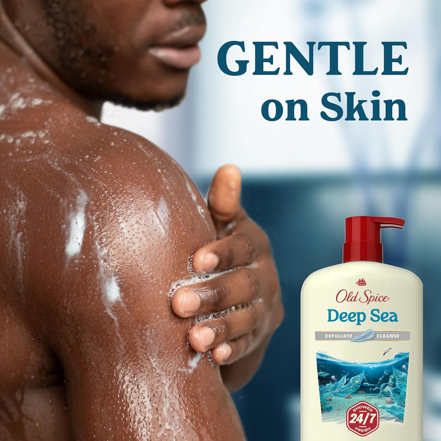 image:imageOld Spice Cleansing Body Wash for Men 247 Shower Fresh with Lasting Scent Cleanse amp Refresh Gentle on Skin Vitamin B3 Timber with Sandalwood Cypress Scent 30 oz Pack of 4Deep Sea