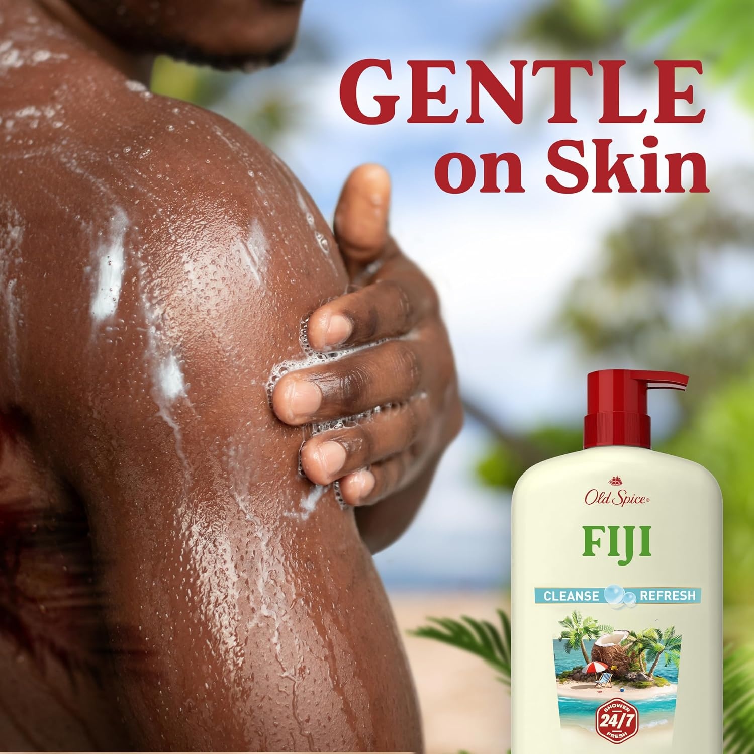 image:imageOld Spice Cleansing Body Wash for Men 247 Shower Fresh with Lasting Scent Cleanse amp Refresh Gentle on Skin Vitamin B3 Timber with Sandalwood Cypress Scent 30 oz Pack of 4Fiji with Palm Tree