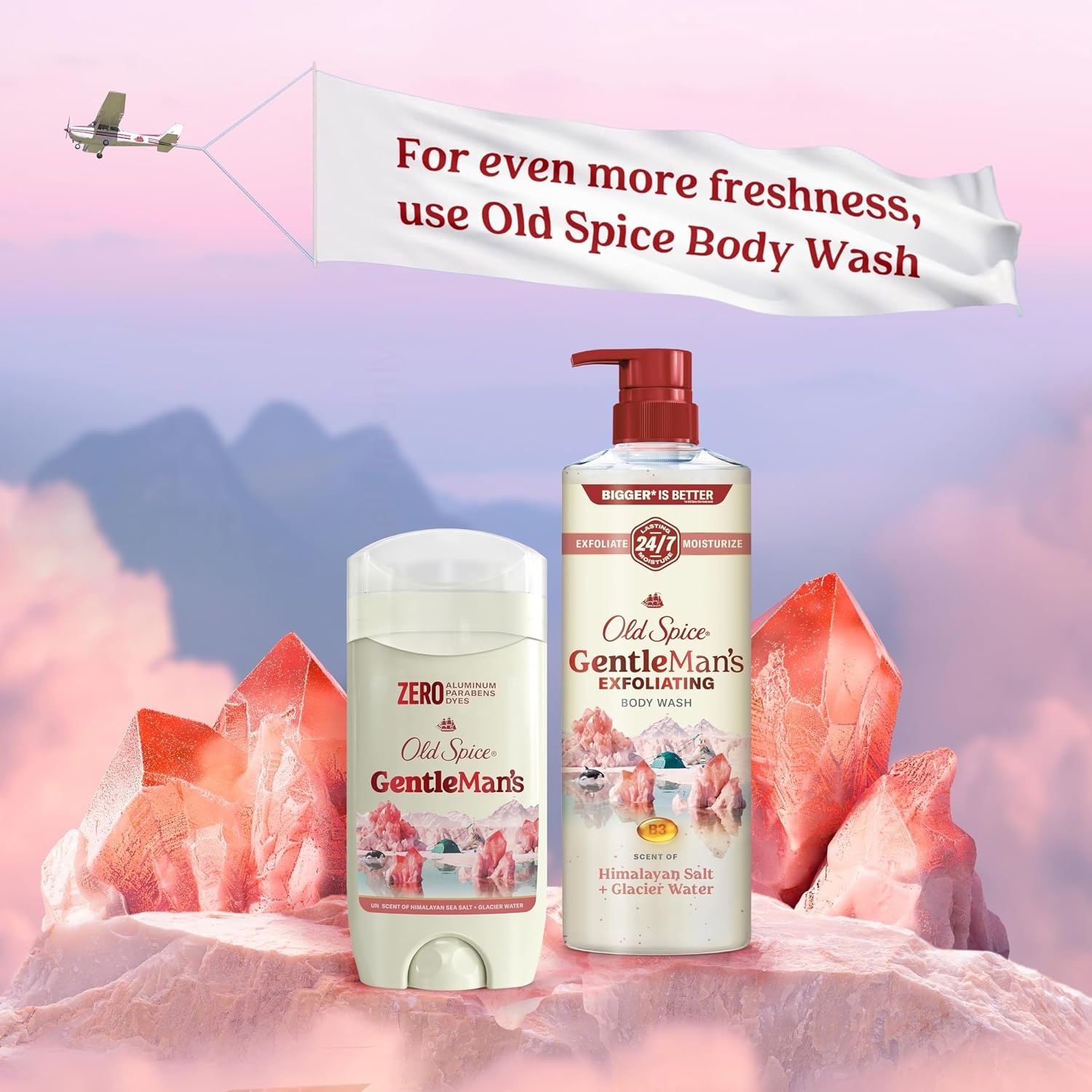 image:imageOld Spice GentleMans Aluminum Free Dry Feel Deodorant for Men 247 Lasting Freshness Gentle on Skin with Skin Conditioners Lavender Mint Scent 30 oz Pack of 3Himalayan Sea Salt Glacier Water