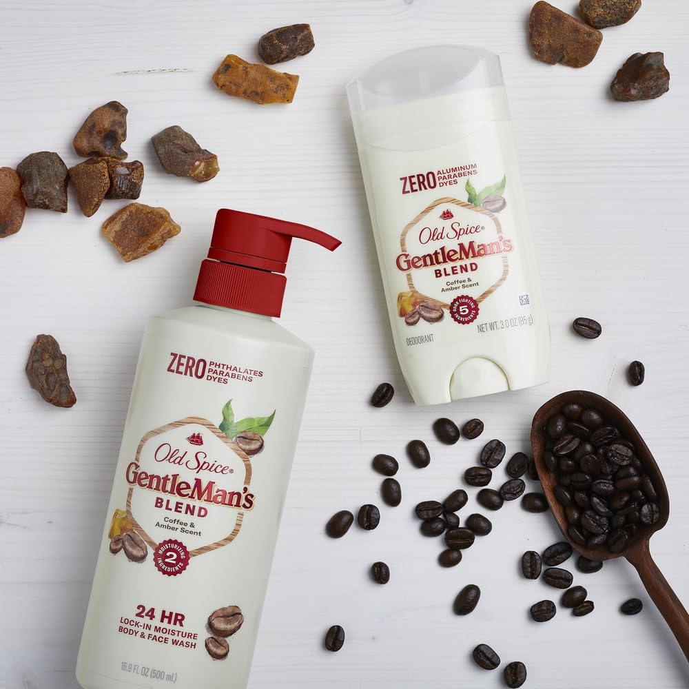 image:imageOld Spice GentleMans Aluminum Free Dry Feel Deodorant for Men 247 Lasting Freshness Gentle on Skin with Skin Conditioners Lavender Mint Scent 30 oz Pack of 3Coffee Amber