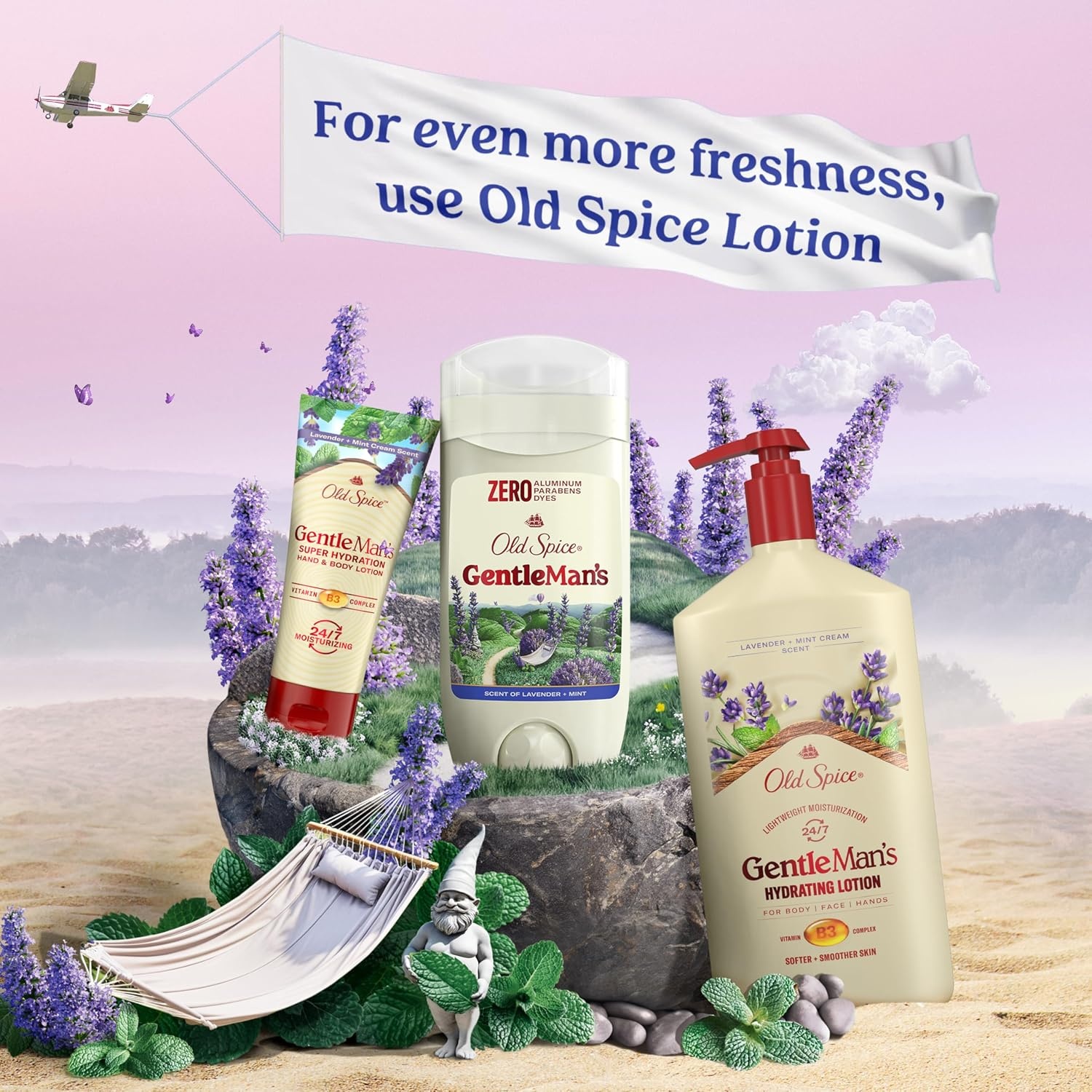 image:imageOld Spice GentleMans Aluminum Free Dry Feel Deodorant for Men 247 Lasting Freshness Gentle on Skin with Skin Conditioners Lavender Mint Scent 30 oz Pack of 3Lavender Mint
