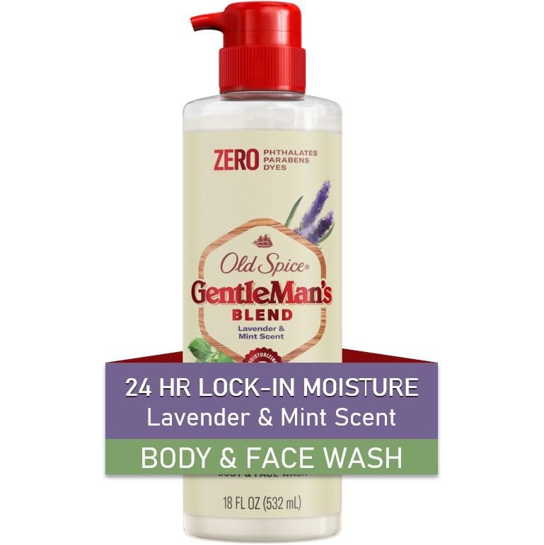 image:imageOld Spice GentleMans Exfoliating amp Moisturizing Body Wash for Men 247 Shower Fresh with Long Lasting Scent Renewing Vitamin B3 Blend Lavender Mint Scent 18 oz Pack of 4
