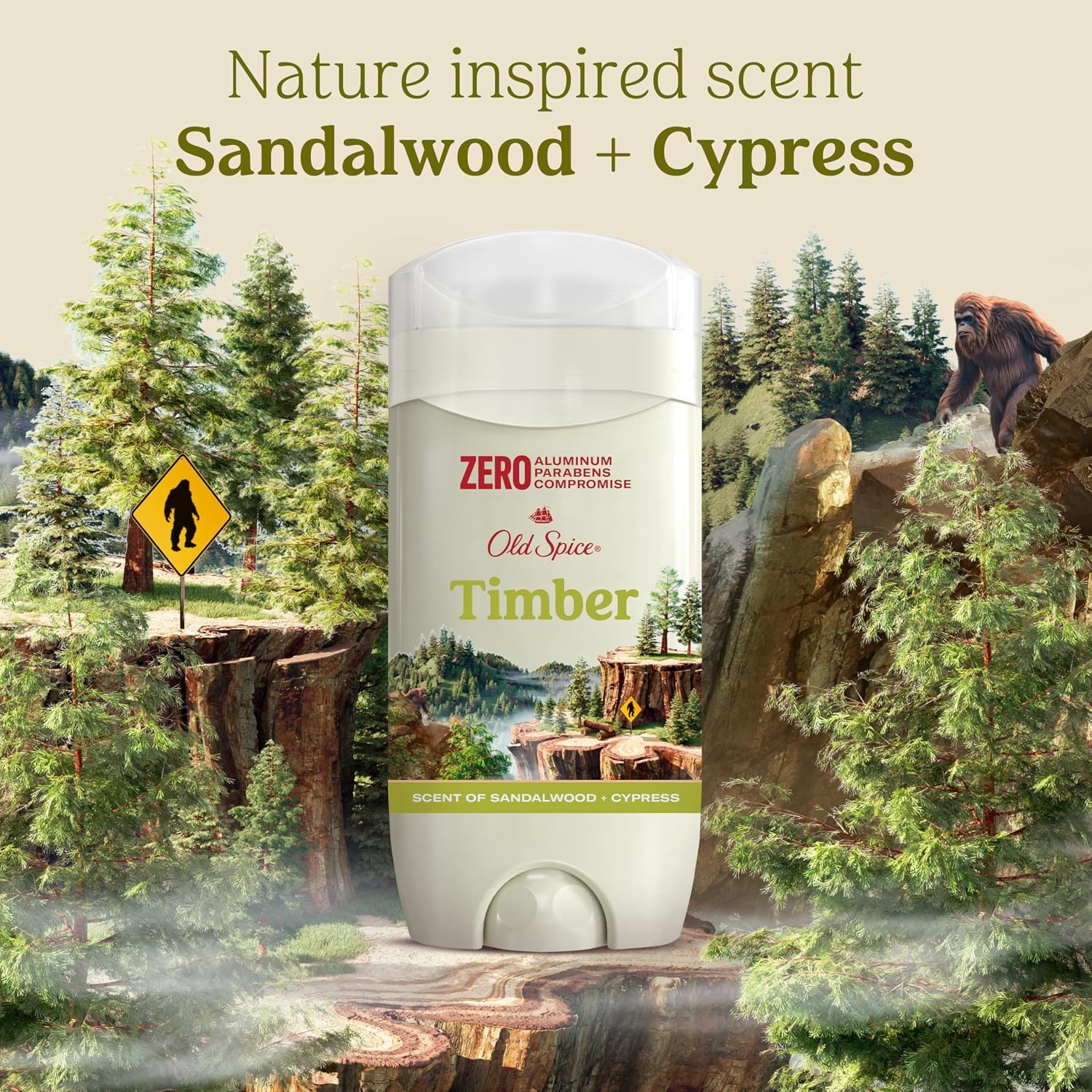 image:imageOld Spice Mens Deodorant AluminumFree Timber with Sandalwood 30oz Pack of 3 with TravelSize Swagger Body WashTimber Swagger