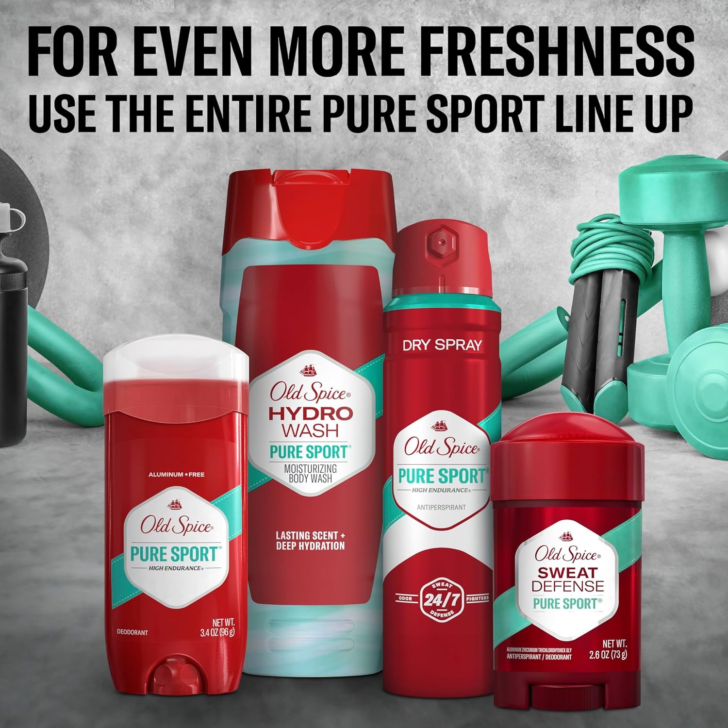 image:imageOld Spice Moisturizing Body Wash for Men Hydro Wash 2in1 Long Lasting Scent amp Powerful Hydration to Fight Dry Skin 247 Shower Fresh Pure Sport Scent 16 oz Pack of 4Pure Sport Plus