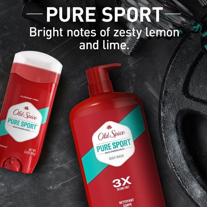 image:imageOld Spice Moisturizing Body Wash for Men Hydro Wash 2in1 Long Lasting Scent amp Powerful Hydration to Fight Dry Skin 247 Shower Fresh Pure Sport Scent 16 oz Pack of 4Pure Sport Plus