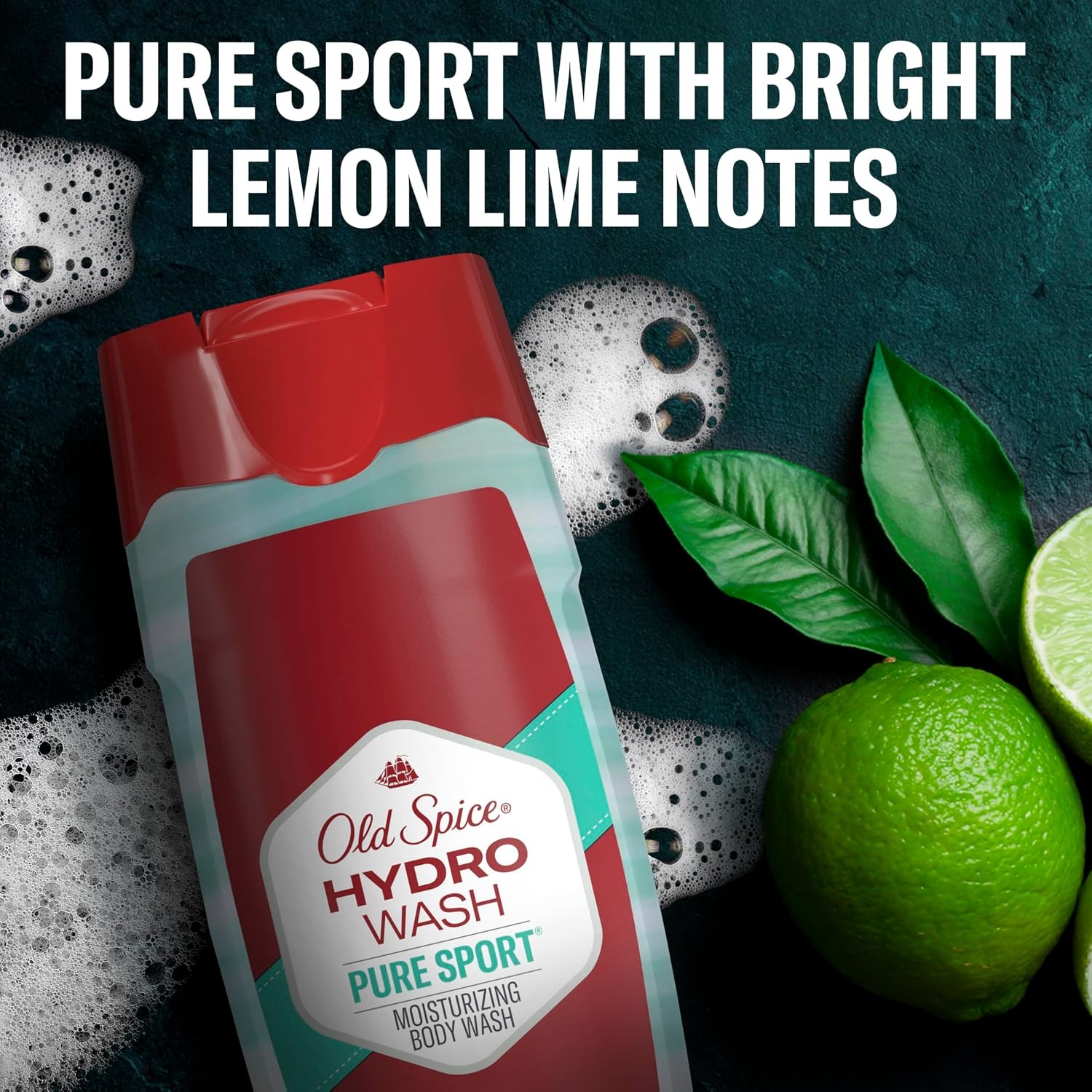 image:imageOld Spice Moisturizing Body Wash for Men Hydro Wash 2in1 Long Lasting Scent amp Powerful Hydration to Fight Dry Skin 247 Shower Fresh Pure Sport Scent 16 oz Pack of 4Pure Sport Plus