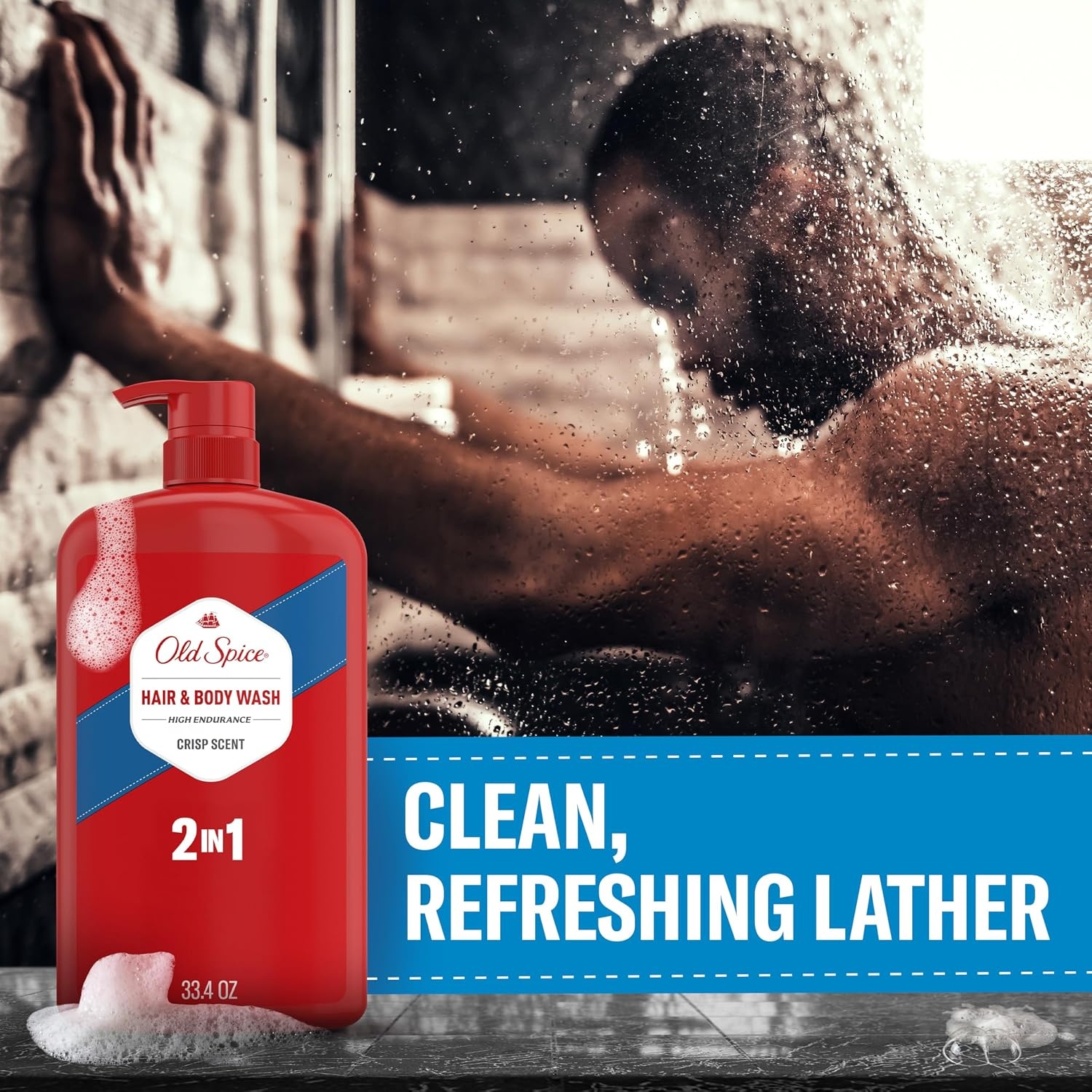 image:imageOld Spice Refreshing Body Wash for Men High Endurance 3X Defense 247 Shower Fresh with Long Lasting Scent Pure Sport Scent 334 oz Pack of 4Crisp