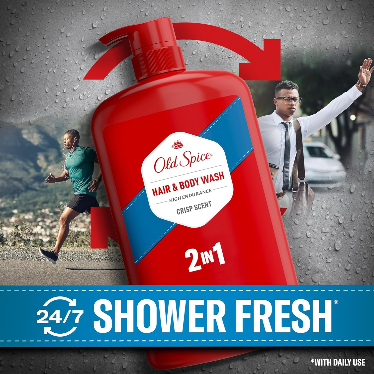 image:imageOld Spice Refreshing Body Wash for Men High Endurance 3X Defense 247 Shower Fresh with Long Lasting Scent Pure Sport Scent 334 oz Pack of 4Crisp