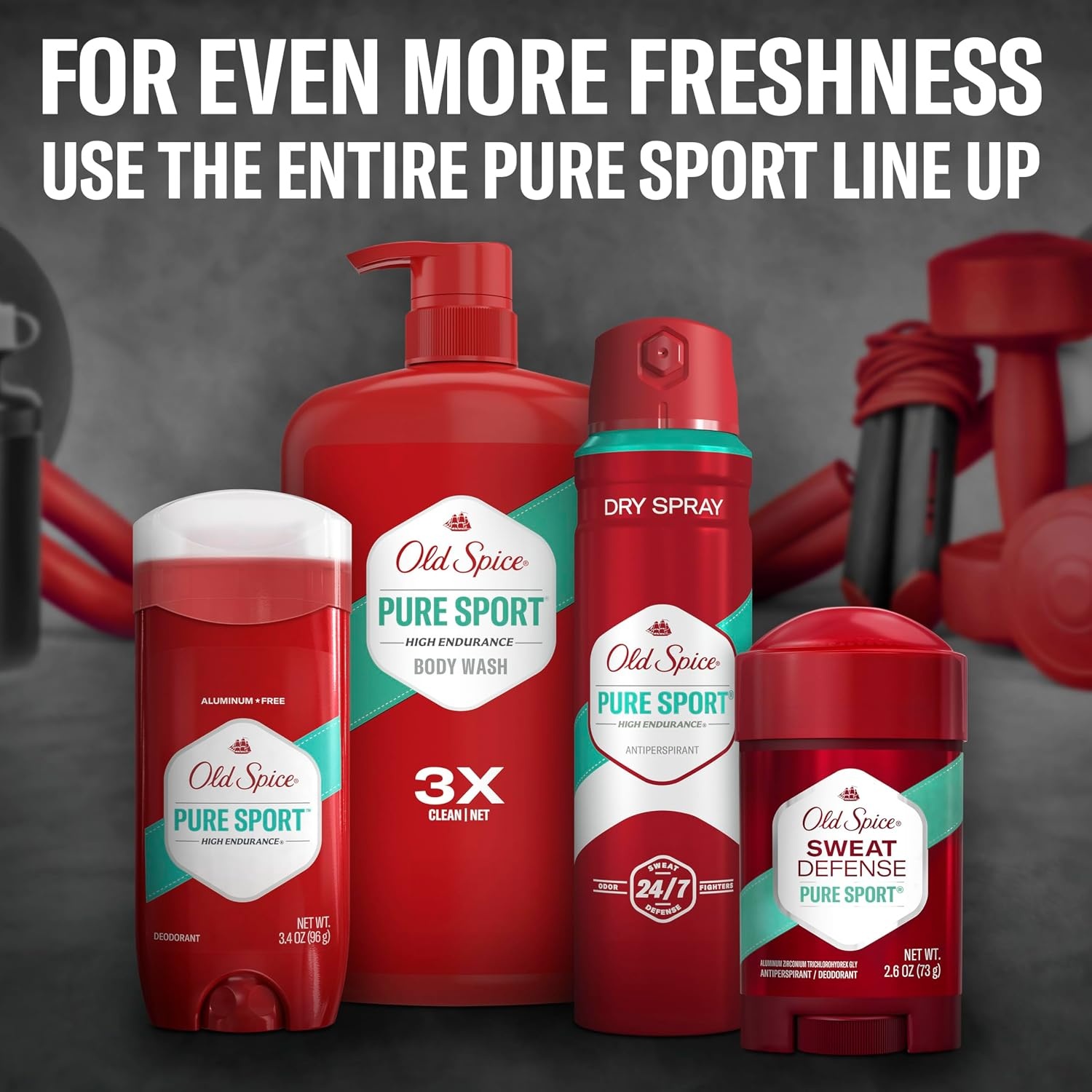 image:imageOld Spice Refreshing Body Wash for Men High Endurance 3X Defense 247 Shower Fresh with Long Lasting Scent Pure Sport Scent 334 oz Pack of 4Pure Sport