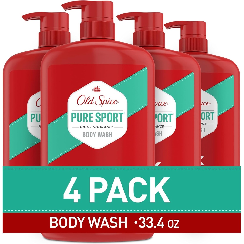 image:imageOld Spice Refreshing Body Wash for Men High Endurance 3X Defense 247 Shower Fresh with Long Lasting Scent Pure Sport Scent 334 oz Pack of 4Pure Sport